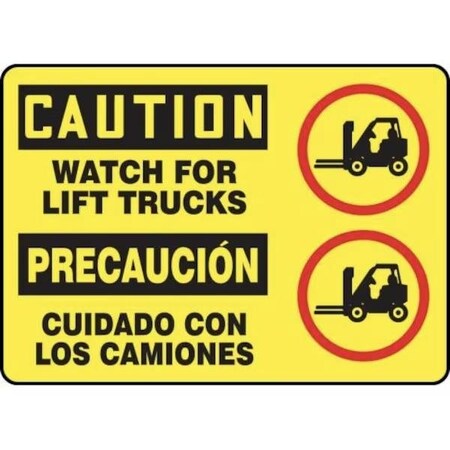 Accuform BILINGUAL OSHA CAUTION Safety Sign SBMVHR685MXP SBMVHR685MXP